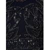 imageAdrianna Papell Womens Beaded Column Long DressMidnight