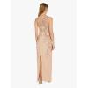 imageAdrianna Papell Womens Beaded Column Long DressRose Gold
