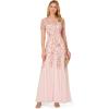 imageAdrianna Papell Womens Beaded Gown with GodetsBlush Pink