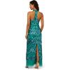 imageAdrianna Papell Womens Beaded Halter Long DressExotic Jade