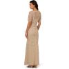 imageAdrianna Papell Womens Beaded Mesh Long DressBiscotti