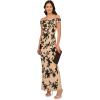 imageAdrianna Papell Womens Beaded Mesh Long DressBlackNude