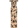 imageAdrianna Papell Womens Beaded Mesh Long DressBlackNude