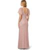 imageAdrianna Papell Womens Beaded Mesh Long DressCameo