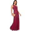 imageAdrianna Papell Womens Beaded Mesh Long DressShiraz