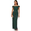 imageAdrianna Papell Womens Off Shoulder Beaded DressDusty Emerald