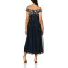 imageAdrianna Papell Womens Off Shoulder Beaded DressNavyRosegold