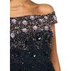 imageAdrianna Papell Womens Off Shoulder Beaded DressNavyRosegold