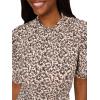 imageAdrianna Papell Womens Ruffle Neck Short Sleeve DressBlack