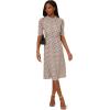 imageAdrianna Papell Womens Ruffle Neck Short Sleeve DressBlack