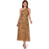 imageAdrianna Papell Womens Beaded Ankle Length DressCopper