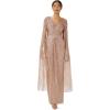 imageAdrianna Papell Womens Beaded Cape Long DressRose Gold