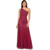 imageAdrianna Papell Womens Beaded Mesh Long DressShiraz