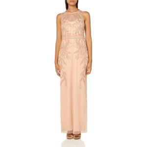 imageAdrianna Papell Womens Beaded Column Long DressRose Gold