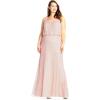 imageAdrianna Papell Womens Long Blouson Beaded DressBlush