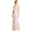imageAdrianna Papell Womens Long Blouson Beaded DressBlushGoldPink