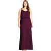 imageAdrianna Papell Womens Long Blouson Beaded DressCassis