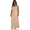 imageAdrianna Papell Womens Long Blouson Beaded DressChampGold