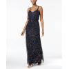 imageAdrianna Papell Womens Long Blouson Beaded DressMidnight