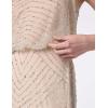 imageAdrianna Papell Womens Long Blouson Beaded DressSilverNude
