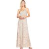 imageAdrianna Papell Womens Long Blouson Beaded DressTaupePink