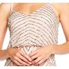 imageAdrianna Papell Womens Long Blouson Beaded DressTaupePink