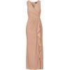 imageAdrianna Papell Womens Metallic Knit Draped GownBiscotti