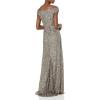 imageAdrianna Papell Womens Off The Shoulder Crunchy Bead GownLead