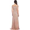 imageAdrianna Papell Womens Off The Shoulder Crunchy Bead GownRosegold
