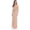 imageAdrianna Papell Womens Slvlss Blouson Beaded GwnTaupePink