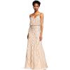 imageAdrianna Papell Womens Slvlss Blouson Beaded GwnTaupePink