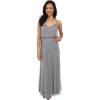 imageAdrianna Papell Womens Long Blouson Beaded DressSilverGrey