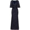 imageAdrianna Papell Womens Bead Mesh Cape Long DressLight Navy