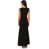 imageAdrianna Papell Womens Beaded Crepe Long DressBlack
