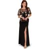 imageAdrianna Papell Womens Beaded Crepe Long DressBlack Blush Multi