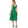 imageAdrianna Papell Womens Lace Boat Neck Midi DressGreen