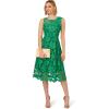 imageAdrianna Papell Womens Lace Boat Neck Midi DressGreen