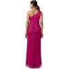 imageAdrianna Papell Womens Stardust Pleated Draped GownMagenta