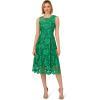 imageAdrianna Papell Womens Lace Boat Neck Midi DressGreen