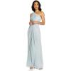 imageAdrianna Papell Womens Stardust Pleated Draped GownDusty Periwinkle