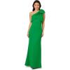 imageAdrianna Papell Womens Stretch Crepe Long DressPalm Leaf