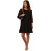 imageAdrianna Papell Womens Crew Neck Clip Dot 34 Sleeve Mc DressBlack