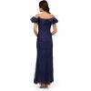 imageAdrianna Papell Womens Floral Ruffle GownLight Navy