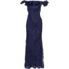 imageAdrianna Papell Womens Floral Ruffle GownLight Navy
