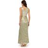 imageAdrianna Papell Womens Foil Asymmetric GownSageGold