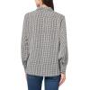 imageAdrianna Papell Womens Printed Button VNeck BlouseIvoryBlack Sketch Geo