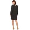 imageAdrianna Papell Womens Printed Ruffle Neck Knit DressBlack