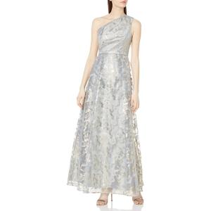 imageAdrianna Papell Womens One Shoulder GownIceblueGold