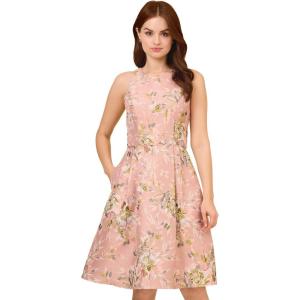 imageAdrianna Papell Womens Floral Jacquard DressPale Azalea