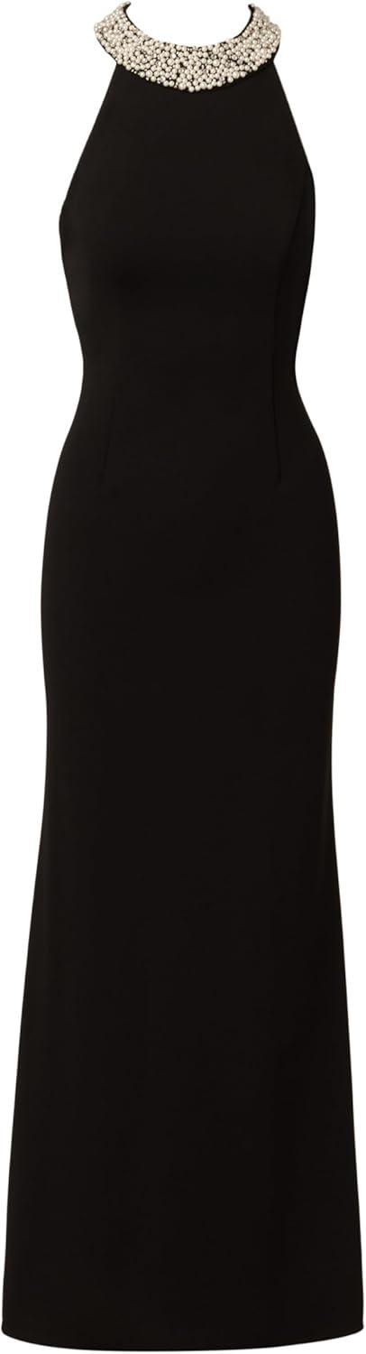 imageAdrianna Papell Womens Beaded Halter GownBlack